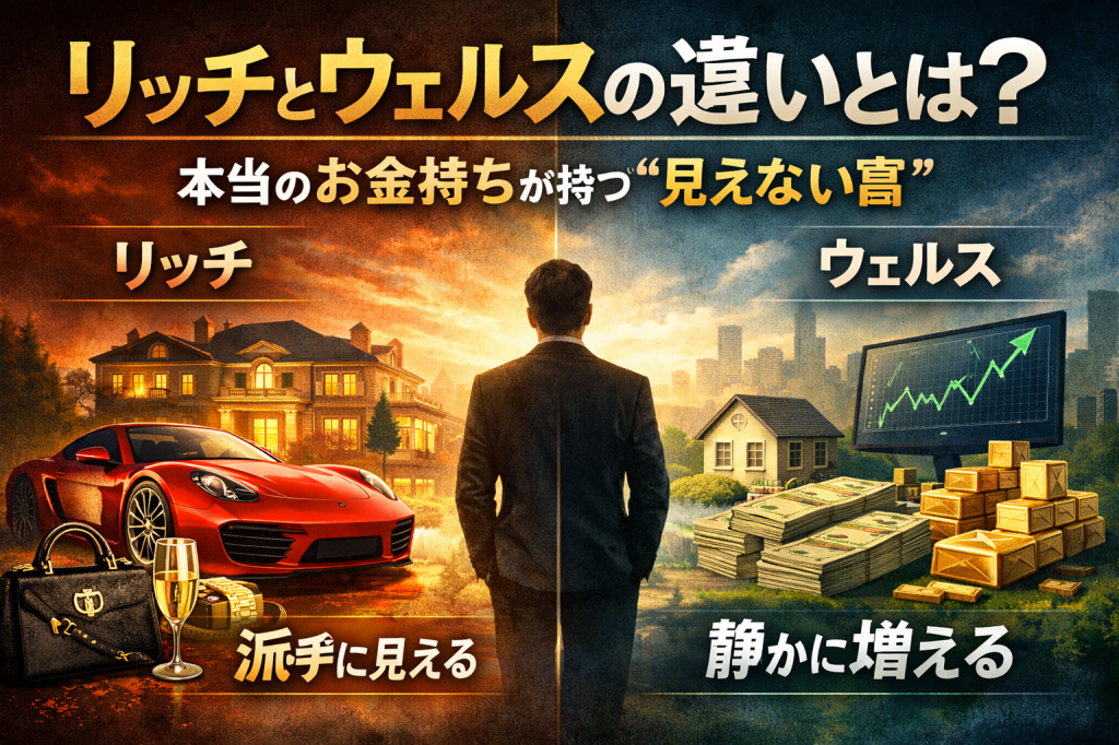 リッチとウェルスの違いとは？本当のお金持ちが持つ“見えない富”